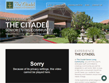 Tablet Screenshot of citadelretirement.com